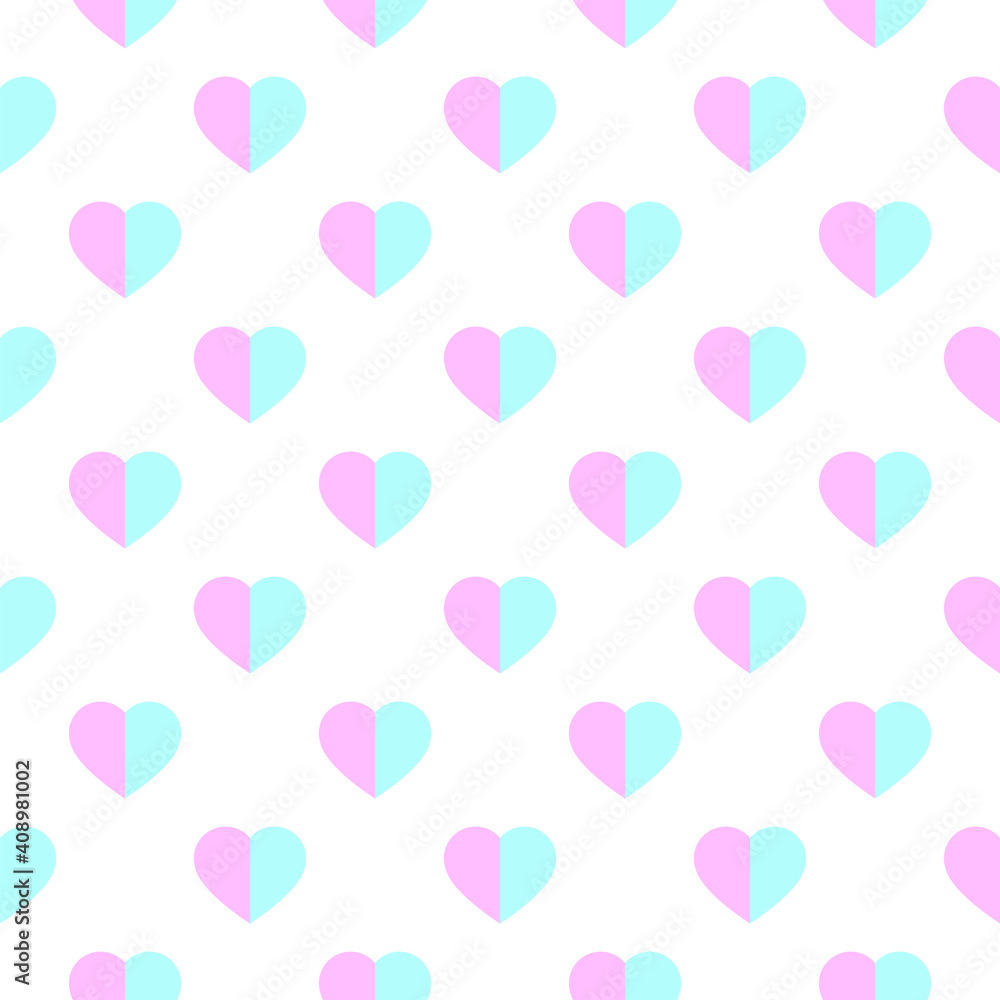 Heart doodles seamless pattern. Valentine's Day patterns. For your design.