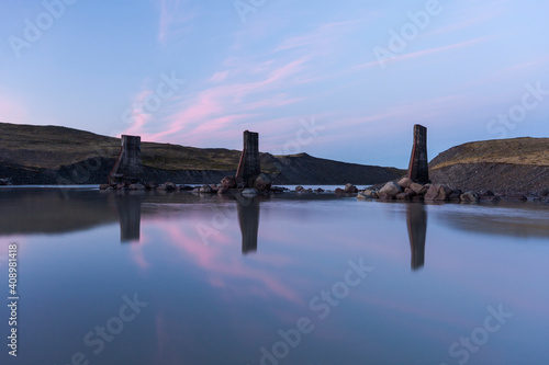 reflection of the sky in the lake