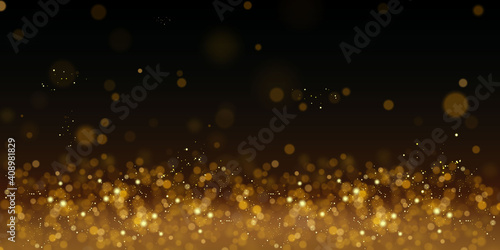 Glittering particles of fairy dust. Magic concept.
Abstract festive background. Christmas background. Space background. photo