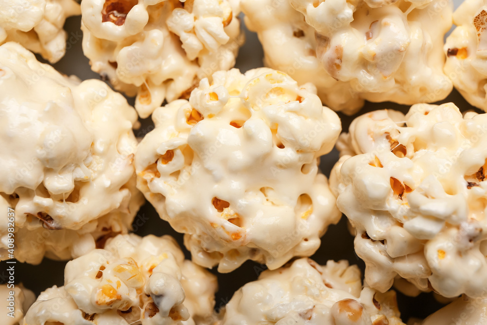 Tasty popcorn balls as background Tasty popcorn balls as background