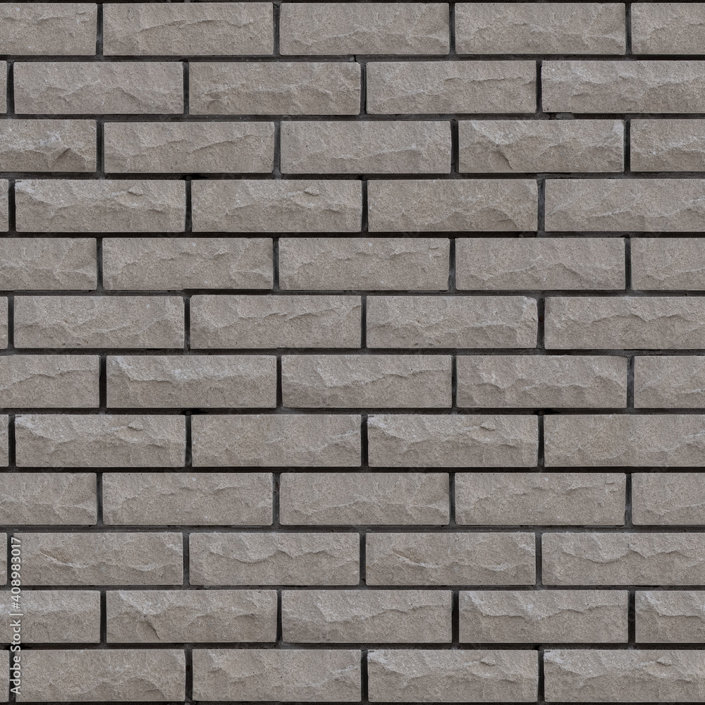 Seamless texture with gnawed and chipped surfaces Brick