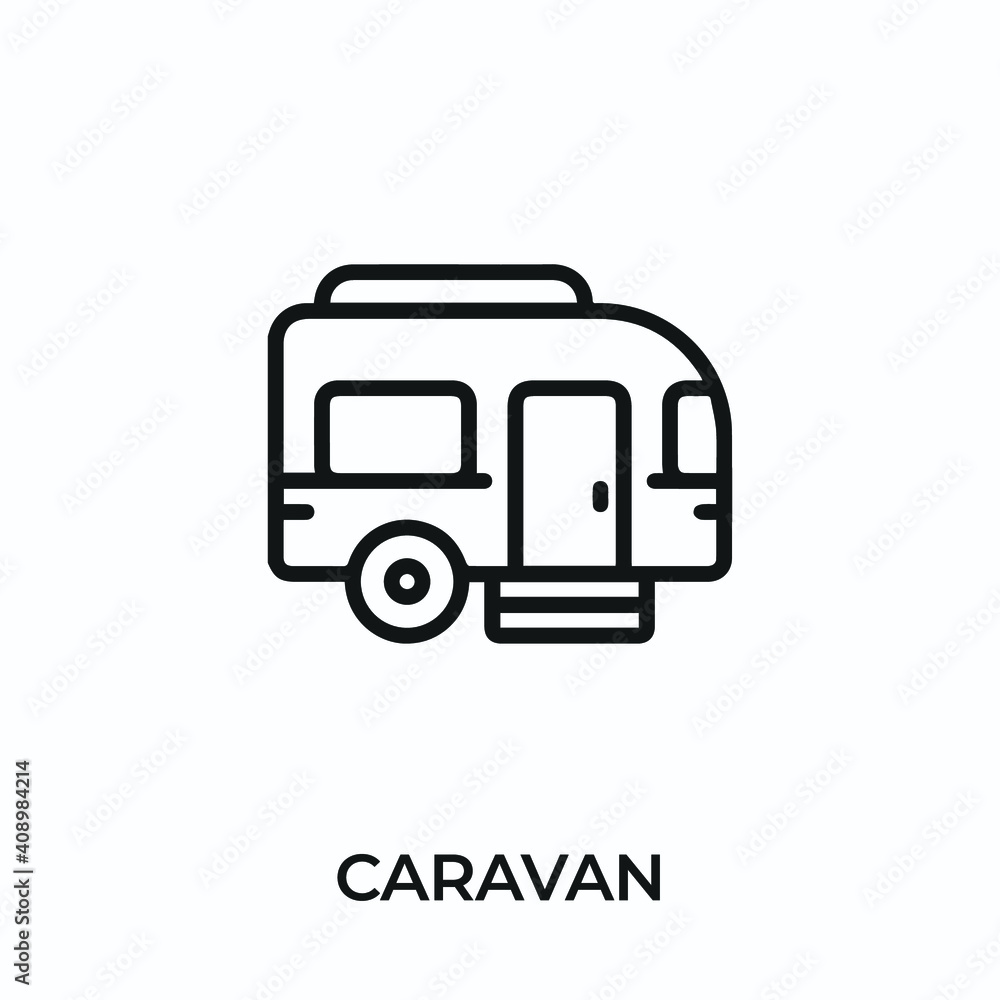 caravan icon vector. motorhome sign symbol for modern design. Vector illustration caravan icon vector. motorhome sign symbol for modern design. Vector illustration