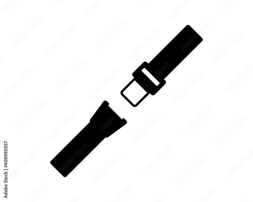 Seat Belt icon isolated on white background. Safety of movement on car, airplane. Vector illustration flat design. Protection driver and passengers. Fastened buckle symbol. Seat Belt icon isolated on white background. Safety of movement on car, airplane. Vector illustration flat design. Protection driver and passengers. Fastened buckle symbol.