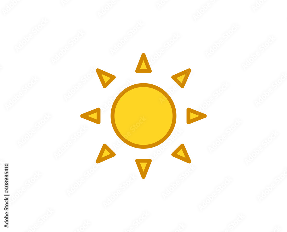 Sun premium line icon. Simple high quality pictogram. Modern outline style icons. Stroke vector illustration on a white background. 