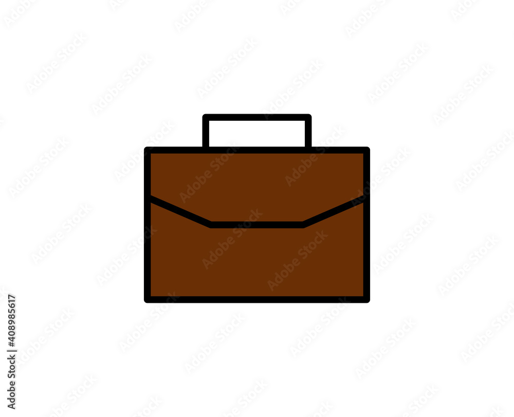 Briefcase line icon. Vector symbol in trendy flat style on white background. Office sing for design. Briefcase line icon. Vector symbol in trendy flat style on white background. Office sing for design.
