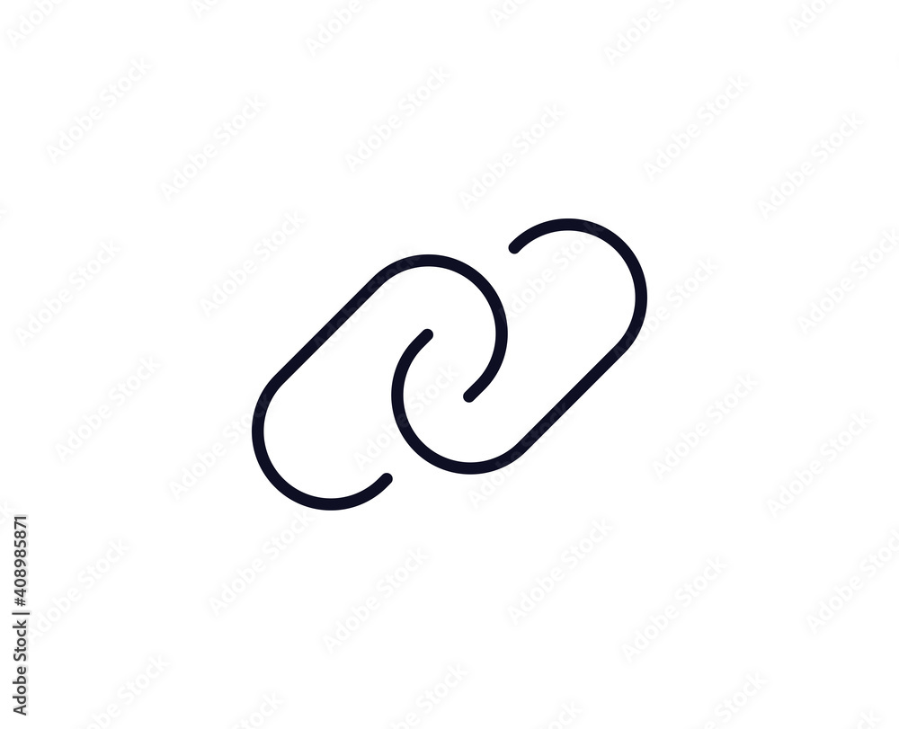 Link flat icon. Thin line signs for design logo, visit card, etc. Single high-quality outline symbol for web design or mobile app. Sign outline pictogram. Link flat icon. Thin line signs for design logo, visit card, etc. Single high-quality outline symbol for web design or mobile app. Sign outline pictogram.