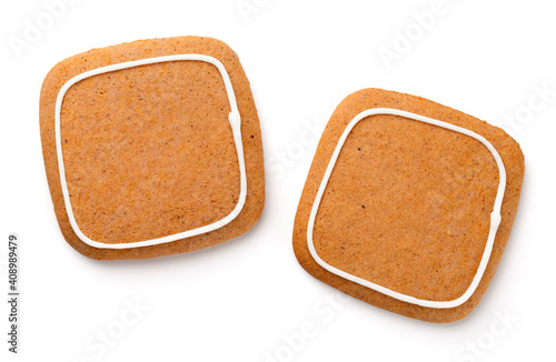 Gingerbread Cookies In Shape Of Square