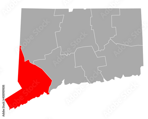 Karte von Fairfield in Connecticut