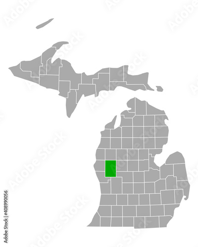 Karte von Newaygo in Michigan