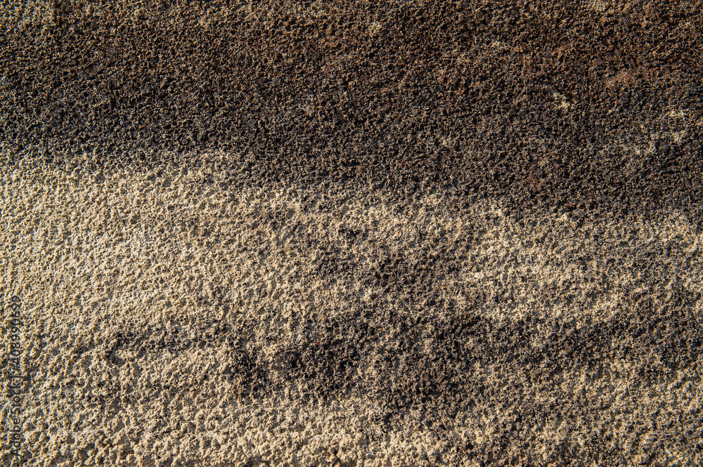 Surface of mixed soil with sand after rain. Surface of mixed soil with sand after rain.