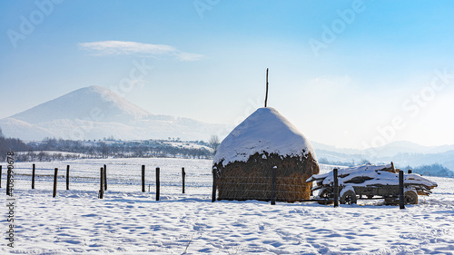 Beautiful clear winter rural day