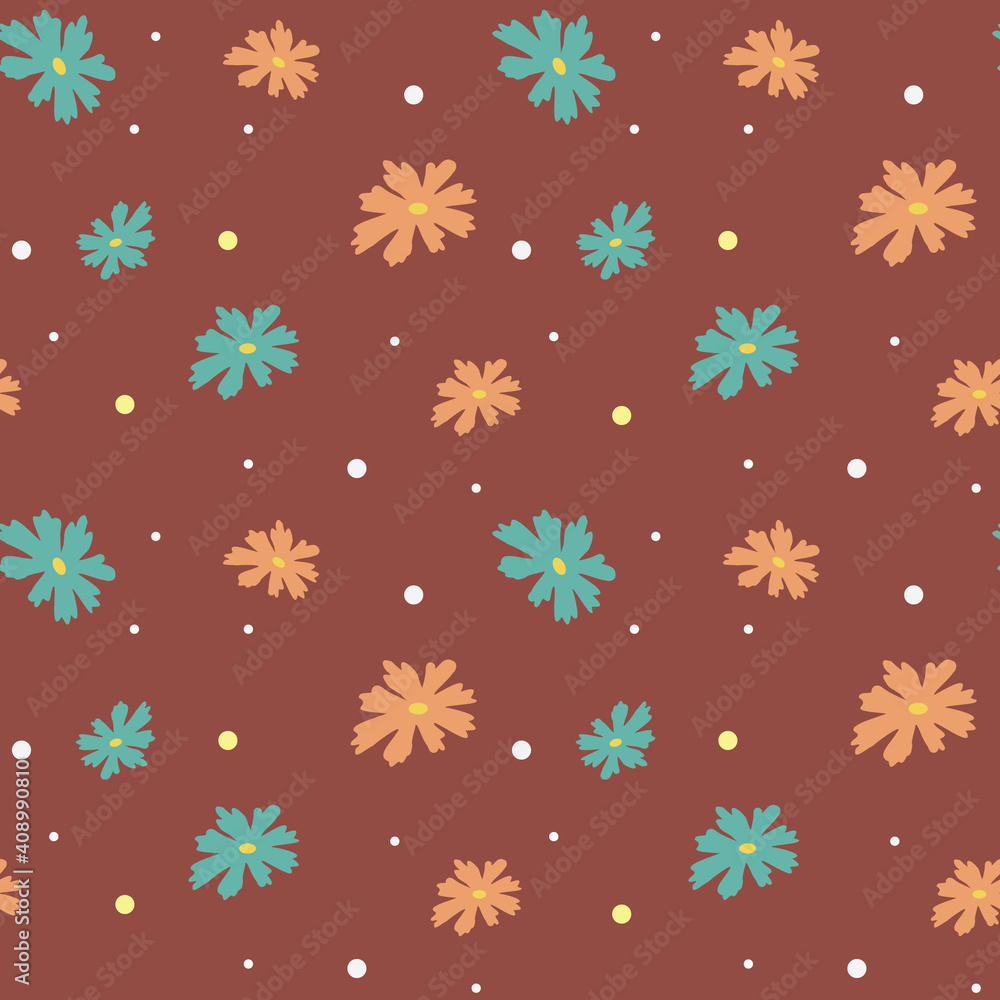 Seamless pattern vector design for fashion, fabric,wallpaper and all prints. Cute pattern in small flower. Small colorful flowers. Seamless pattern vector design for fashion, fabric,wallpaper and all prints. Cute pattern in small flower. Small colorful flowers.