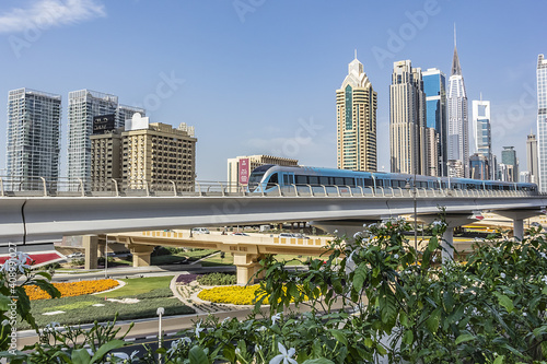 Dubai Modern architecture. Dubai is most populous city and emirate in UAE, and second largest emirate by territorial size after capital - Abu Dhabi. Dubai, United Arab Emirates. photo