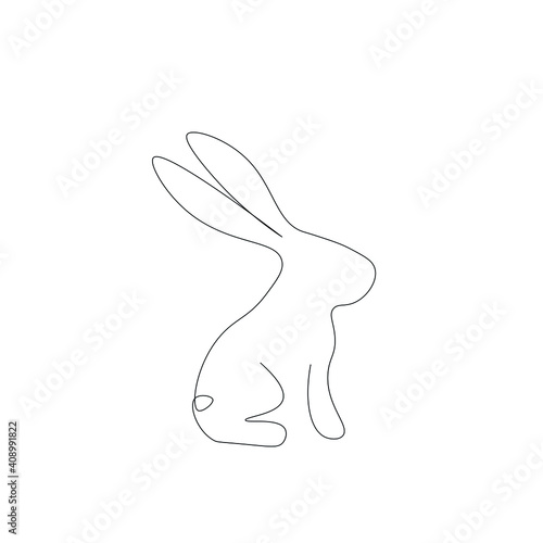Easter bunny background, vector illustration