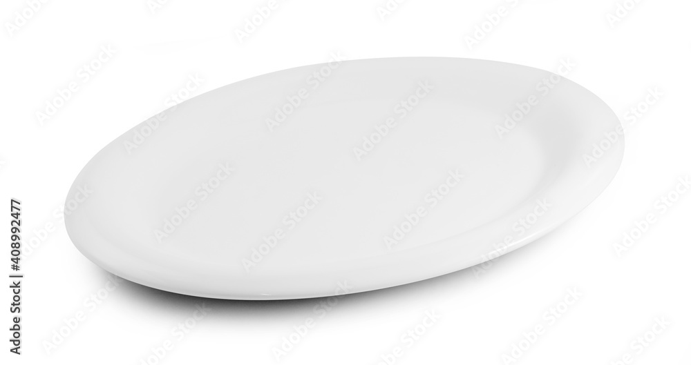 empty plate on white background empty plate on white background