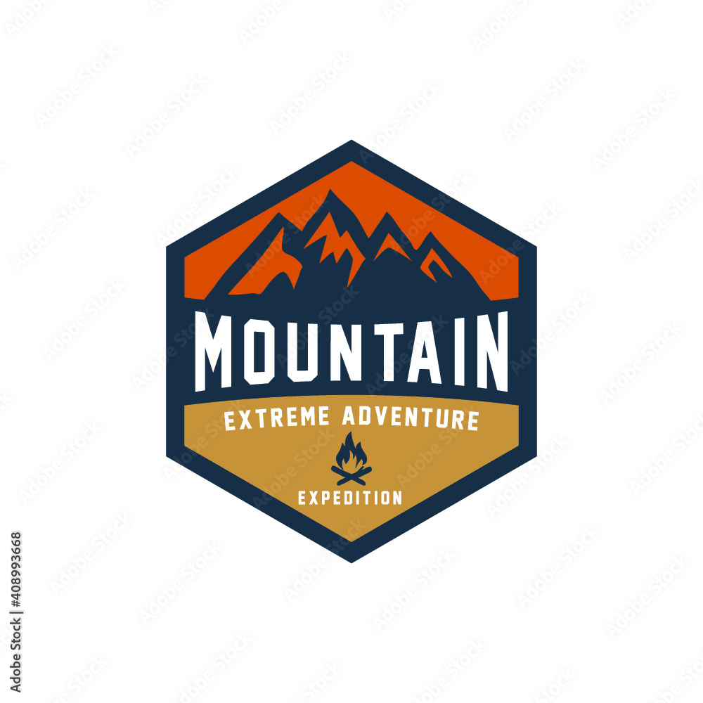 mountain retro insignia