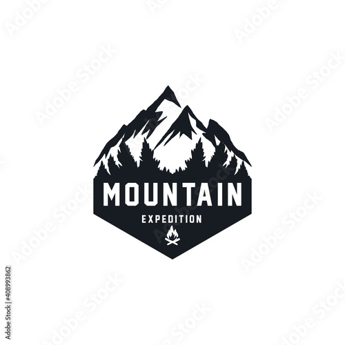 mountain retro insignia