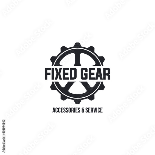 Cycling , Bicycle shop logo, Fixed gear bicycle logo 