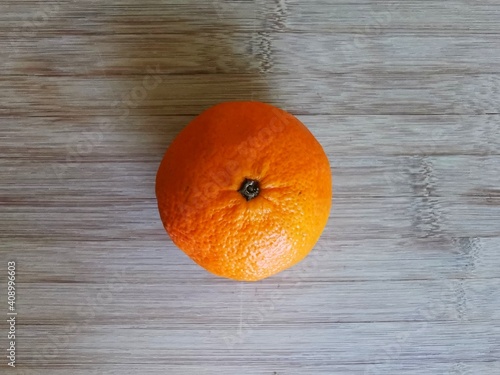 orange on a wooden background