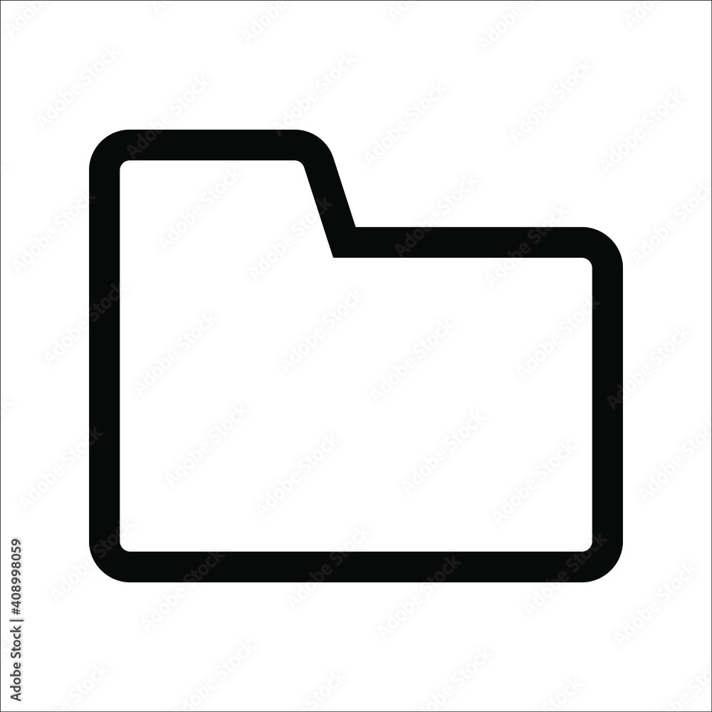 Folder icon vector. Line symbol on white background EPS 10 Folder icon vector. Line symbol on white background EPS 10