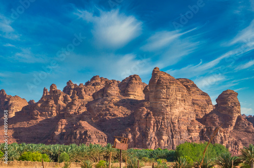 Artistic rock mountains of  Al Ula Saudi Arabia photo