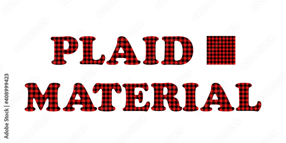 Fashion letters from black and red checkered fabric for applique, printing on fabric, sewing, scrapbooking. Fashion letters from black and red checkered fabric for applique, printing on fabric, sewing, scrapbooking.