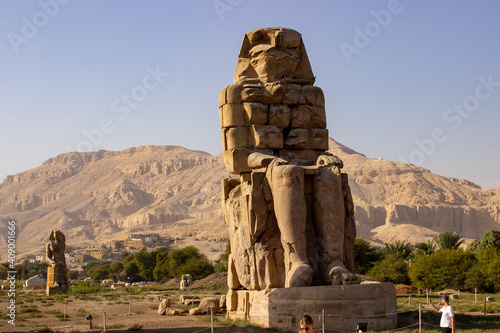 Colossi of Memnon - two massive stone statues in Luxor