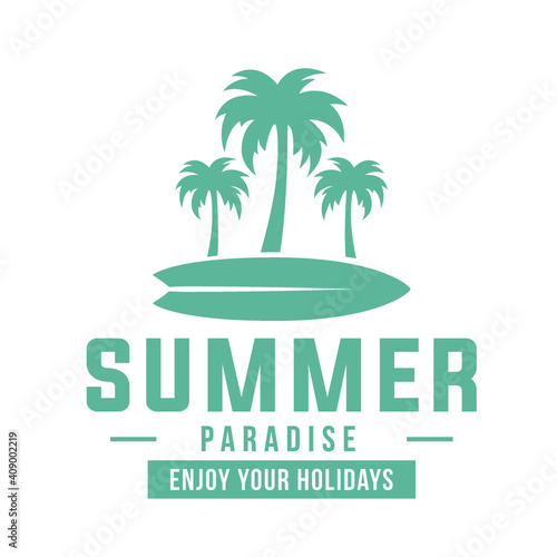 The beach Tourist Center Logo Design Vector 