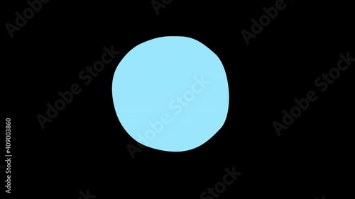 spray turns into a ball. Alpha channel. Animated logo screensaver