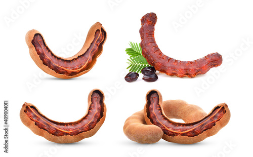 tamarind on white background