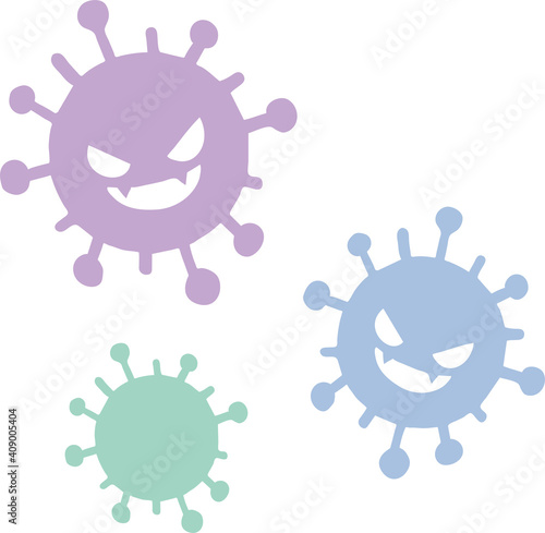 ウイルスのイラスト素材