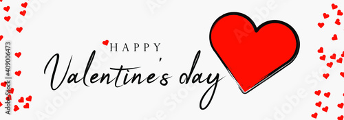 Valentines day background with heart pattern and typography of happy valentines day text. Wallpaper, flyers, invitation, posters, brochure, banners. Vector illustration.