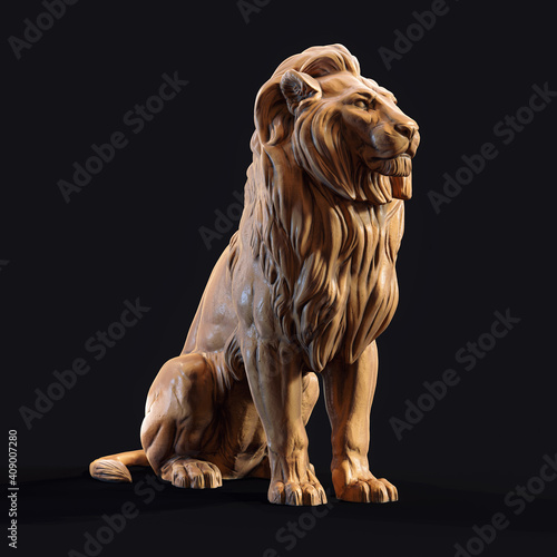 3d Lion Statue