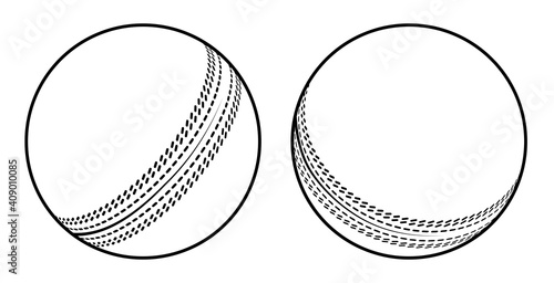 Cricket ball icon. Summer team sports. Isolated vector on white background