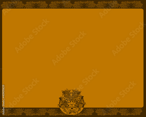 A decorated  Oriental and Asian plants frame 