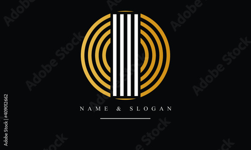 OI, IO, O, I abstract letters logo monogram