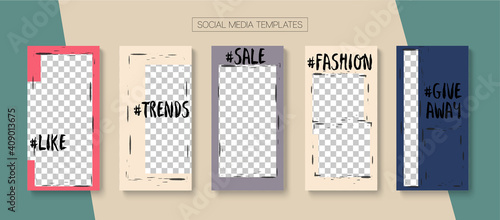 Modern Stories Vector Background.