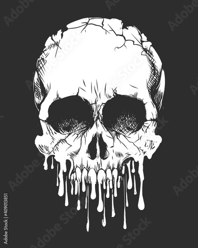 Zombie Skull Illustration