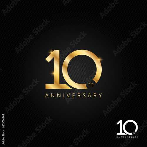 10 years anniversary logo, icon and symbol vector illustration