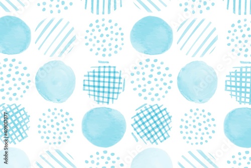 綺麗な水彩の水玉背景素材