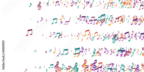 Musical note icons vector design. Song notation