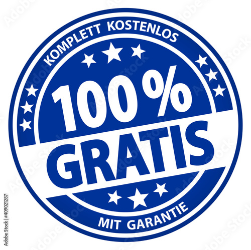 round business button - 100% gratis (german)