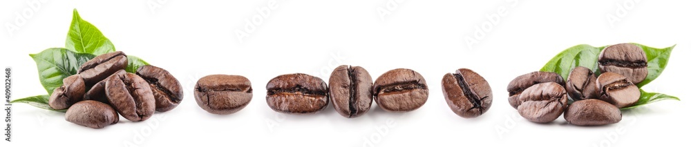 Coffee beans isolated on white background Coffee beans isolated on white background