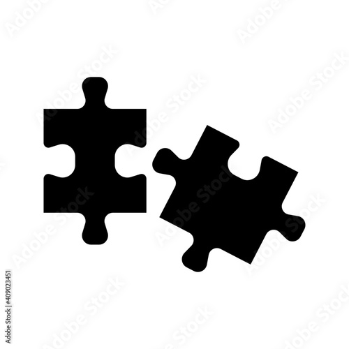 Puzzle compatible icon. Jigsaw agreement vector illustration on white isolated background. Icon vector illustrator