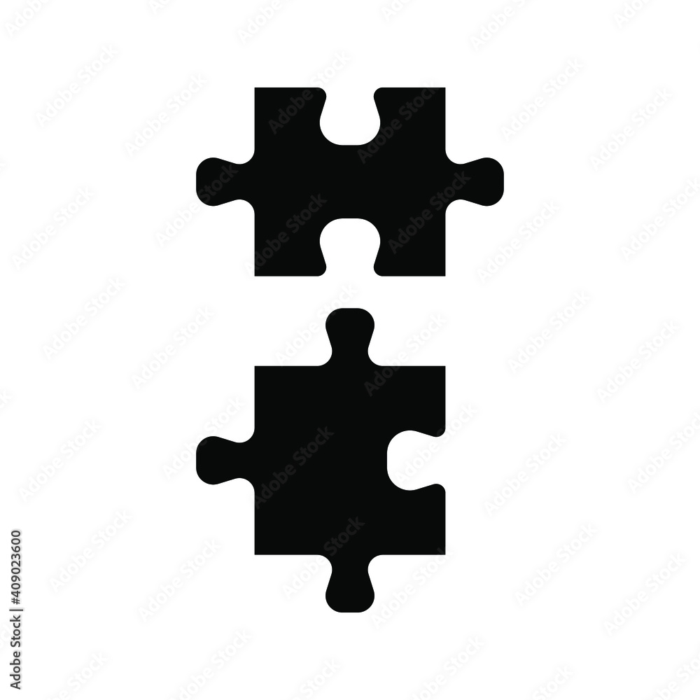Puzzle compatible icon. Jigsaw agreement vector illustration on white isolated background. Icon vector illustrator Puzzle compatible icon. Jigsaw agreement vector illustration on white isolated background. Icon vector illustrator