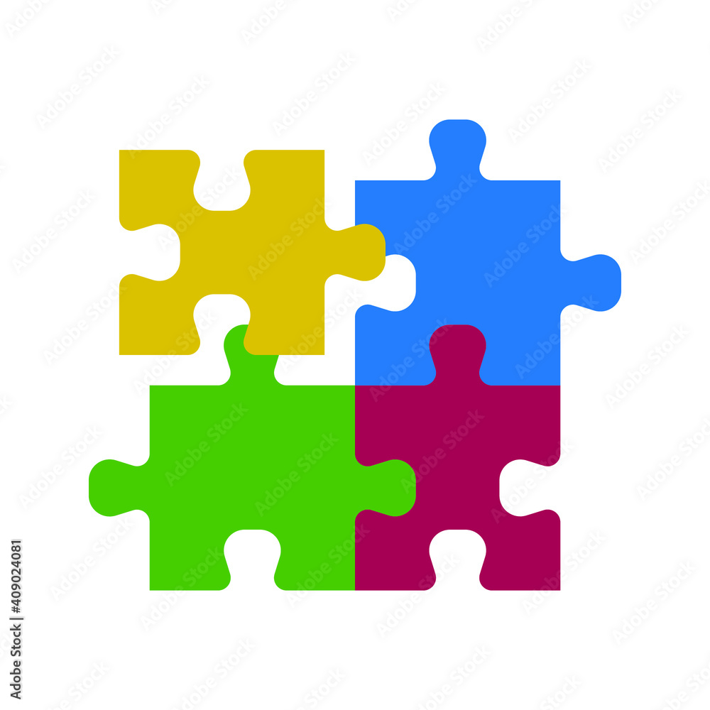 Puzzle compatible icon. Jigsaw agreement vector illustration on white isolated background. Icon vector illustrator Puzzle compatible icon. Jigsaw agreement vector illustration on white isolated background. Icon vector illustrator
