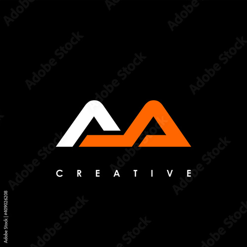 AA Letter Initial Logo Design Template Vector Illustration