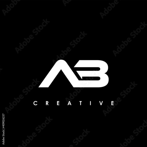 AB Letter Initial Logo Design Template Vector Illustration