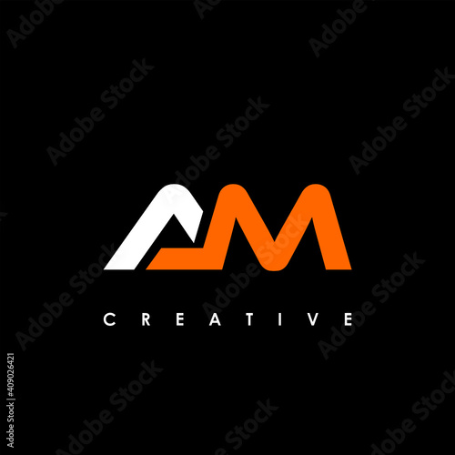 AM Letter Initial Logo Design Template Vector Illustration