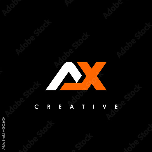 AX Letter Initial Logo Design Template Vector Illustration